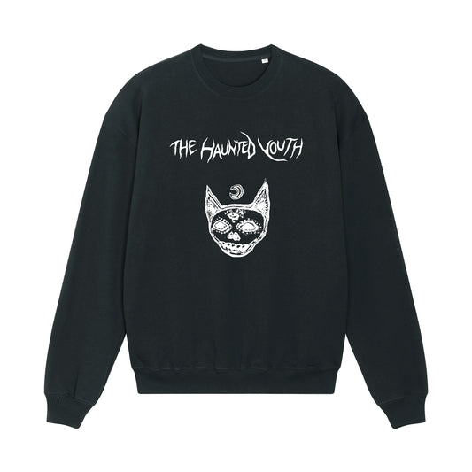 Black 'Cat Face' Unisex Sweater